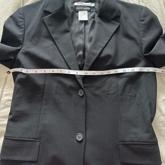 Vintage KORS Bergdorf Goodman Black Wool Blazer Made in Italy Suit Jacket‎ - Picture 4 of 6